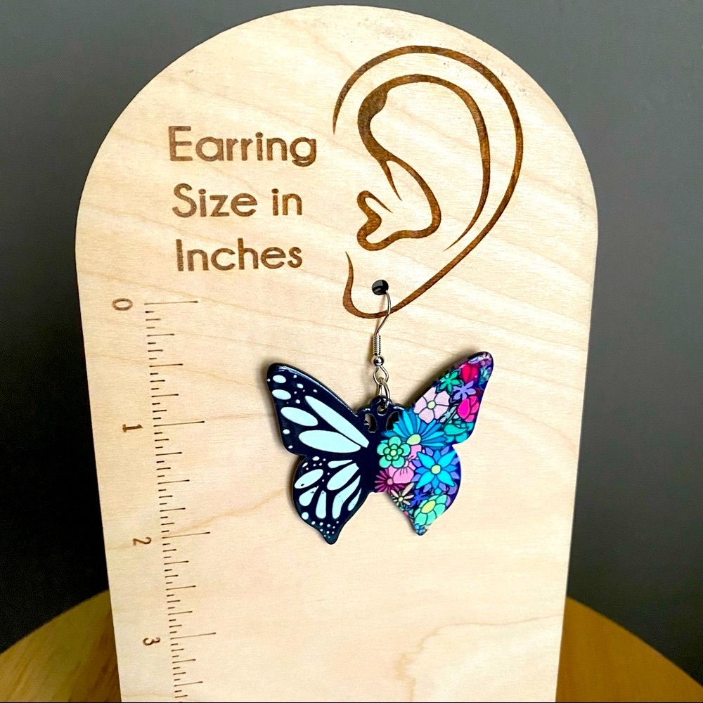 NEW Pretty Mariposa Butterfly Spring Vibes Earrings Aretes - Picture 3 of 3
